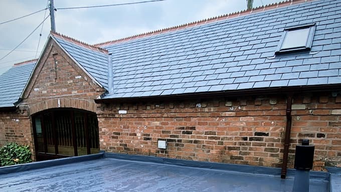 Slate Roof — Chimney Detail