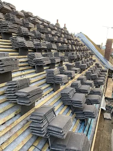 Tiles Stacked for Installation
